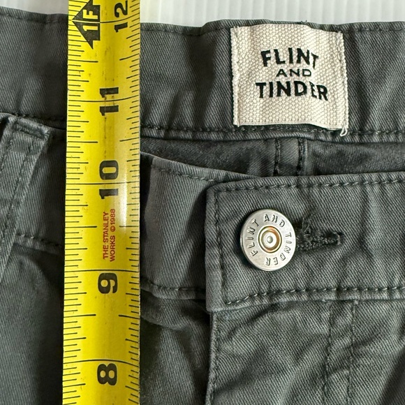 Flint and Tinder Pants Mens 34x32 Green Slim Fit Chino Stretch Casual - Picture 7 of 8